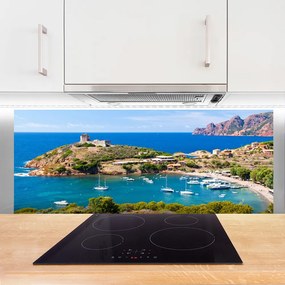 Szkło do Kuchni na Ścianę Rajska Zatoka U Podnóża Gór