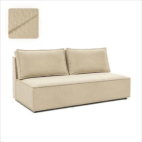 Sofa z Funkcją Spania MAVIA Beżowa Boucle Japandi