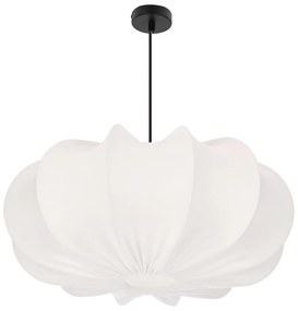 Biała lampa wisząca z tekstylnym kloszem ø 52 cm Cafee – Candellux Lighting