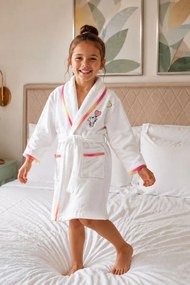 RAINBOW GIRL dziecięcy szlafrok w pudełku 4 lata (wys.104 cm) Biały