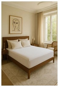 Białe prześcieradło z bawełny renforcé z gumką 200x200 cm Ranforce – Mila Home Luxury