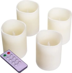 Dekoracyjny zestaw LED - 4 adwentowe świeczki