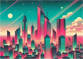 Obraz – Metropolia w stylu pop-art (70x50 cm)