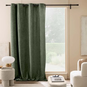 Zielona zasłona z materiału bouclé 140x260 cm Winona – douceur d'intérieur