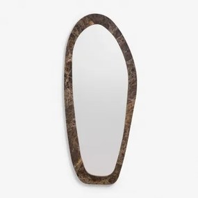 Nieregularne Lustro Ścienne Z Naturalnego Kamienia Urkiz 70 X 165 Cm & Brązowy Marmur Emperador - Sklum