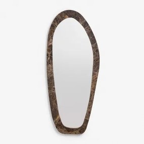 Nieregularne Lustro Ścienne Z Naturalnego Kamienia Urkiz Brązowy Marmur Emperador & 70 X 165 Cm - Sklum