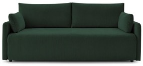 Ciemnozielona sztruksowa rozkładana sofa 211 cm Marcel – Bobochic Paris