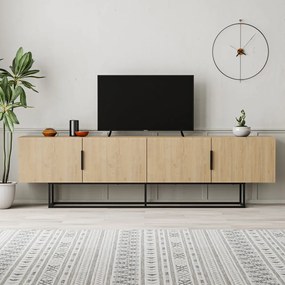 Szafka pod TV w dekorze dębu 200x55 cm Titan – Marckeric