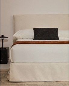 Białe tapicerowane łóżko dwuosobowe bez zagłówka 160x200 cm Jaira – Kave Home