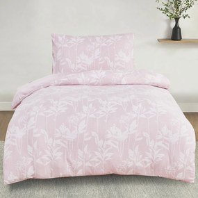 Pościel żakardowa Alabama różowy, 140 x 200 cm, 70 x 90 cm