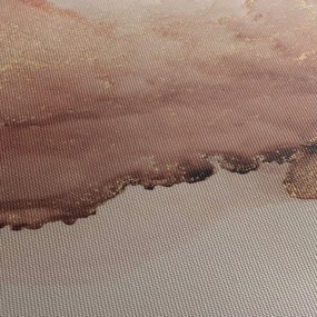 Obraz - Złoty brokat (z zegarem) (90x30 cm)