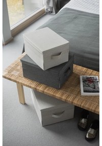 Beżowy tekstylny pojemnik z pokrywką 35x19x26 cm Soft Storage – Bigso Box of Sweden