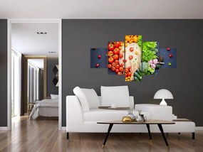 Obraz - Stół pełen warzyw (125x70 cm)