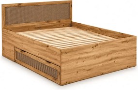 Łóżko tapicerowane Calviro z wysokim wezgłowiem i szufladami – nowoczesny design, komfort i elegancja do Twojej sypialni