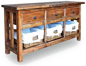 Rustykalna Komoda Z Koszykami Na Nóżkach N5-T84