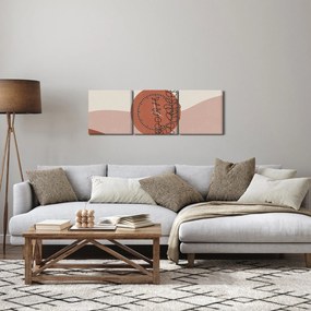 Obraz - Boho leaves N⁰1 (z zegarem) (90x30 cm)