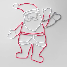 Dekoracja świąteczna LED, Mikołaj, 55 x 61 cm