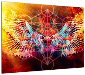 Obraz - Merkaba ze skrzydłami, abstrakcja (70x50 cm)