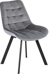 Aksamitne krzesło z lamówką Rick