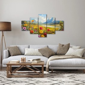 Obraz - Malowany krajobraz (125x70 cm)