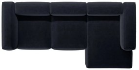 Ciemnoniebieski narożnik (prawostronny/z szezlongiem) Bergano – Cosmopolitan Design