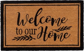 Wycieraczka Kokosowa 40x60 cm Czarna Ramka antypoślizgowa pod Drzwi z gumą