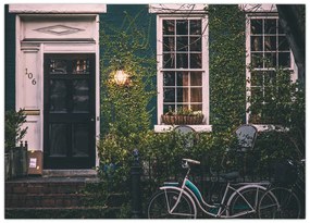 Obraz na szkle - W domu z przejażdżki (70x50 cm)