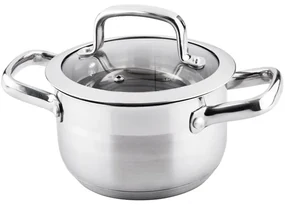Lamart LTSS1810 garnek ze stali nierdzewnej z pokrywką Prestige 16 x 9,5 cm