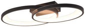 Czarno-biała lampa sufitowa LED 30x57 cm Malaga – Trio