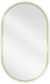 Mexen Loft lustro łazienkowe owalne 85 x 50 cm, rama złota - 9851-085-050-000-50