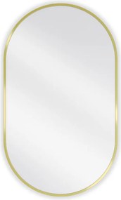 Mexen Loft lustro łazienkowe owalne 85 x 50 cm, rama złota - 9851-085-050-000-50