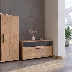 Szafka do salonu złoty dąb power/antracyt 70.8x35.3x38.9 berno