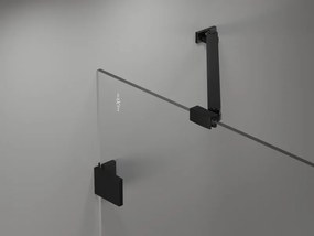 Mexen Lunar drzwi prysznicowe uchylne prawe 115 cm, transparent, czarne - 834-115-000-70-00-P
