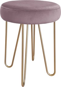 Taboret Venus tkanina Welur stelaż metalowy STOŁEK LOFT : Kolor Stelaża - Złoty, Kolor tkaniny - VELVET - MG55, Typ tkaniny - Velvet