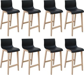 Komplet 65cm dębowych krzeseł barowych TANNA