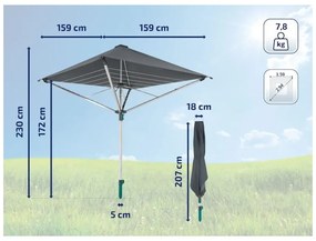 Ogrodowa suszarka na pranie w kolorze srebra 40 m LinoProtect 400 – LEIFHEIT
