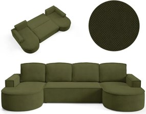 Narożnik MOLLY XL wolnostojący układ U z funkcją spania w tkaninie Curio 39 DomoHome