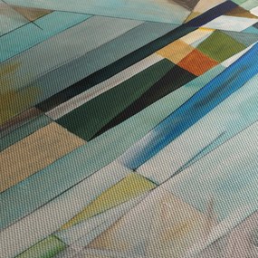 Obraz - Abstrakcja (z zegarem) (90x30 cm)