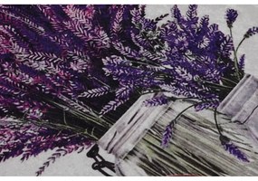 Fioletowo-jasnoszare dywaniki łazienkowe zestaw 2 szt. 60x100 cm Purpura – Foutastic