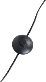 Lampa stojąca na trójnogu czarna z abażurem lnianym w kolorze taupe 45 cm - Tripod Classic