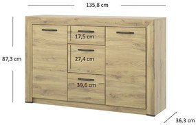 Komoda z szafkami i szufladami - Salmi 7X
