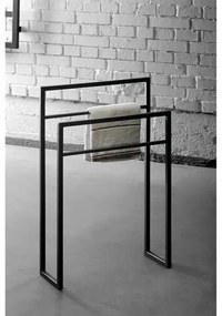 SAPHO Ska301 Ska stojak na ręczniki 55 x 79 x 20 cm, czarny matowy