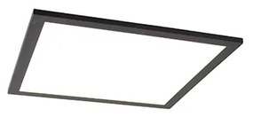 Nowoczesna lampa sufitowa czarna w komplecie z LED 40 cm - Liv Nowoczesny Oswietlenie wewnetrzne