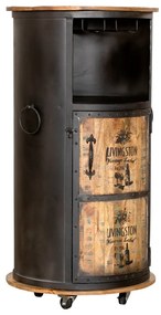 Czarna metalowa szafka na wino liczba butelek 9, 60x115 cm Luni – Interia Home &amp; Living