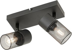 Industrialny reflektor czarny 2-punktowy regulowany - Jim