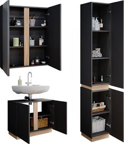 Zestaw mebli łazienkowych antracyt 70x34x55 gloria