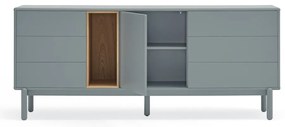 Niebieska/szara niska komoda 180x76 cm Corvo – Teulat
