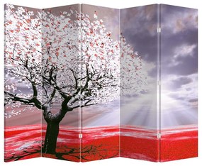 Parawan - Czerwone drzewo (210x170 cm)