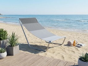 Składany leżak plażowy SAND, szare paski