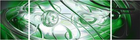 Zielony abstrakcyjny obraz (170x50 cm)